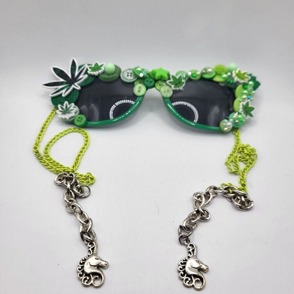 420 Themed Chain Frame Glasses - Handmade